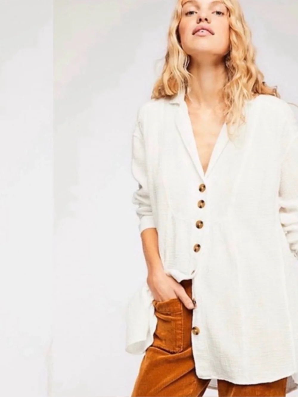 Free People All About The Feels Top Sz S Beige